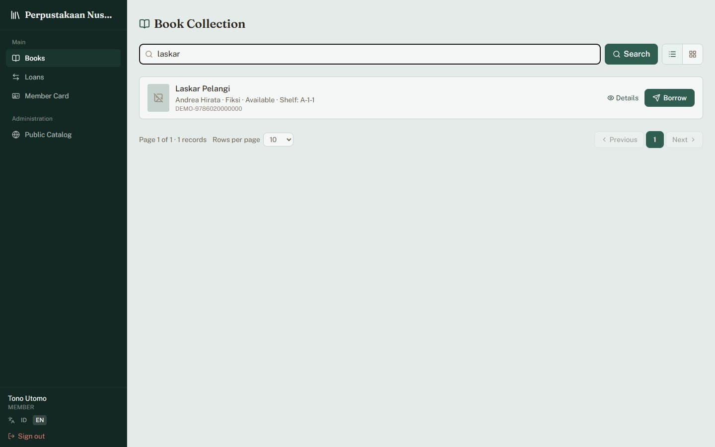 Fast book search in PixaLibs