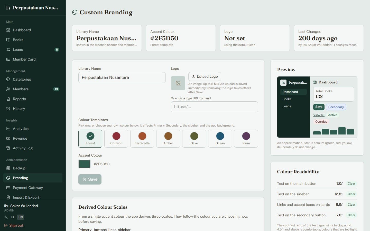 Custom branding in PixaLibs