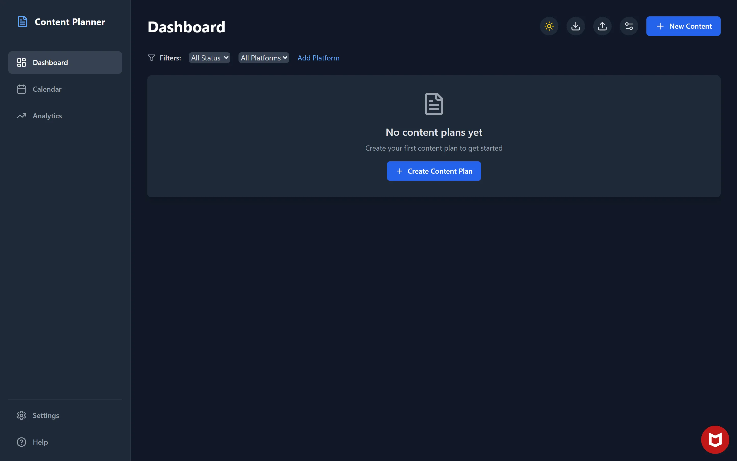 Content Planer screenshot