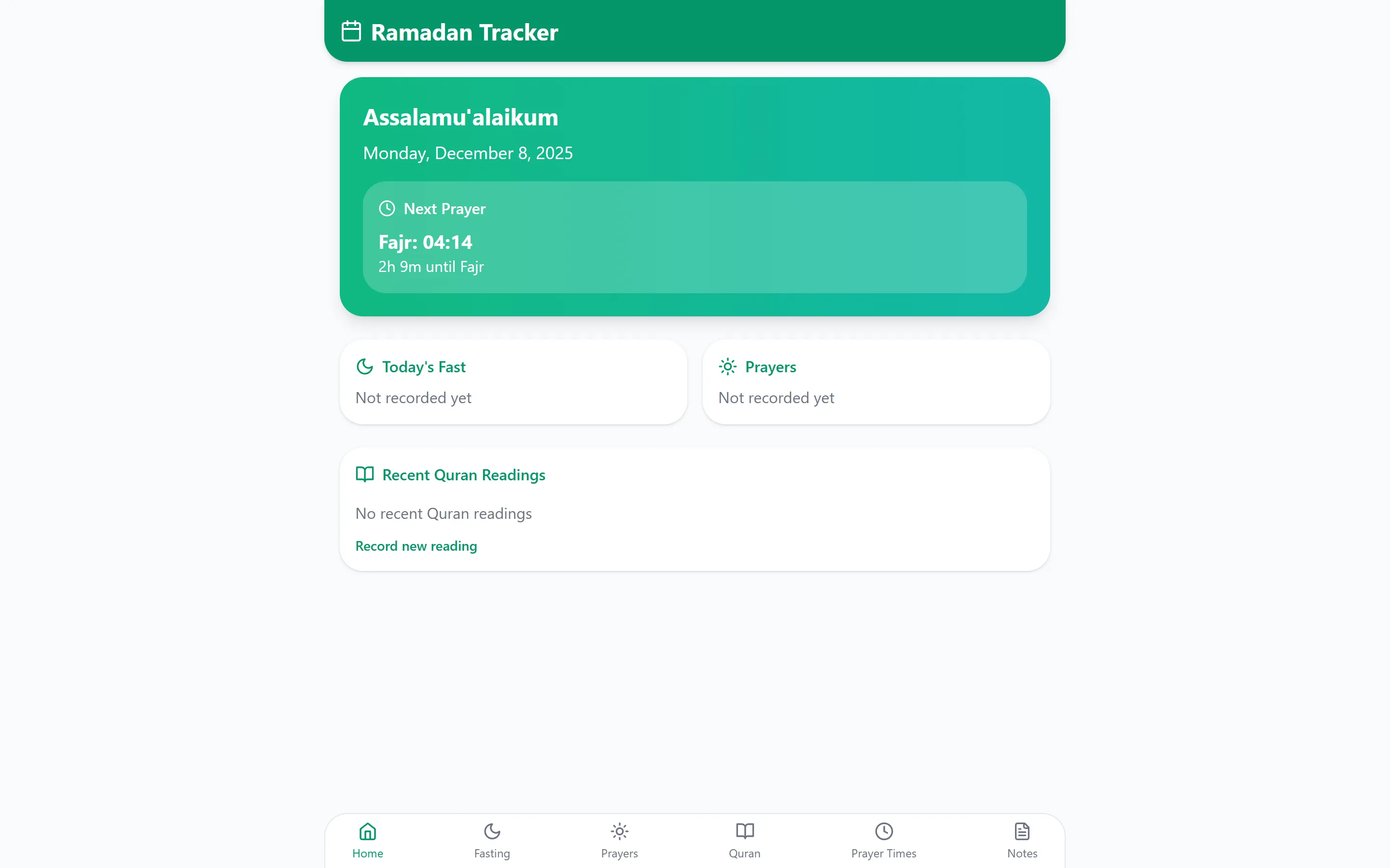 Ramadan Tracker screenshot